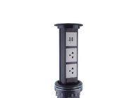 Silver Body Kitchen Pop Up Sockets , Pop Up Outlet Kitchen For Different Standard Plugs
